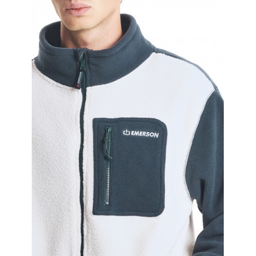 Ζακέτα Sherpa Emerson 252.EM290.27 OFF WHITE/DEEP TEAL