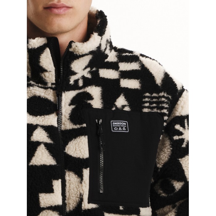 Ζακέτα Sherpa Emerson 252.EM290.406 PR542 OFF WHITE Φούτερ