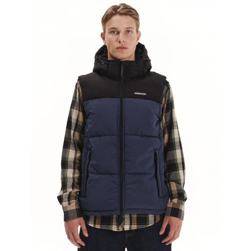 Μπουφάν Emerson  Puffer Vest 252.EM10.77 Dutch Blue - Black  Μπουφάν Emerson  Puffer Vest 252.EM10.77 Dutch Blue - Black