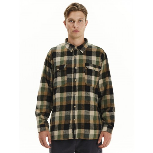 Πουκάμισο Emerson 252.EM60.80 Green Beige