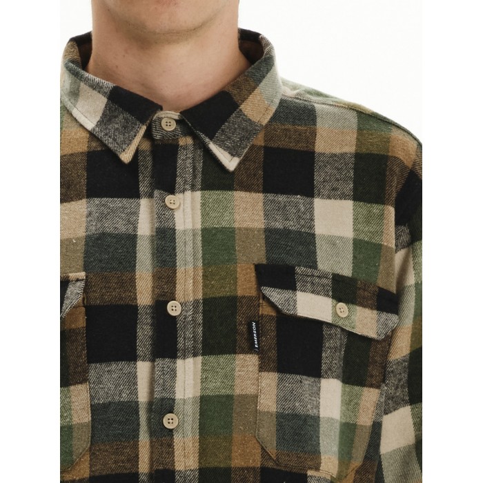 Πουκάμισο Emerson 252.EM60.80 Green Beige Πουκάμισα Πουκάμισο Emerson 252.EM60.80 Green Beige Πουκάμισα