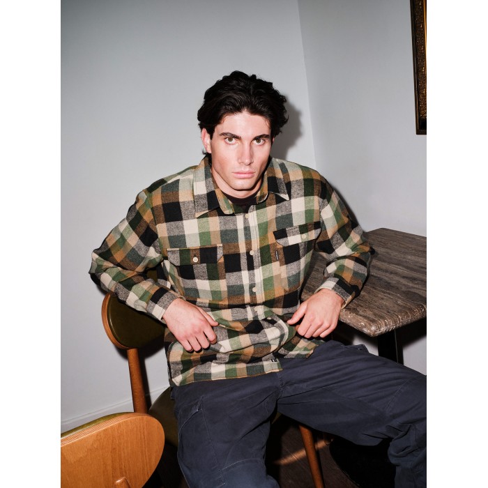 Πουκάμισο Emerson 252.EM60.80 Green Beige Πουκάμισα Πουκάμισο Emerson 252.EM60.80 Green Beige Πουκάμισα