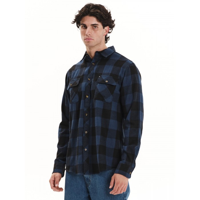 Πουκάμισο Emerson 252.EM60.80 Blue-Black Πουκάμισα Πουκάμισο Emerson 252.EM60.80 Blue-Black Πουκάμισα