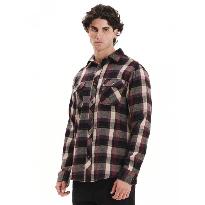 Πουκάμισο Emerson 252.EM60.80 Wine-Black Πουκάμισα Πουκάμισο Emerson 252.EM60.80 Wine-Black Πουκάμισα