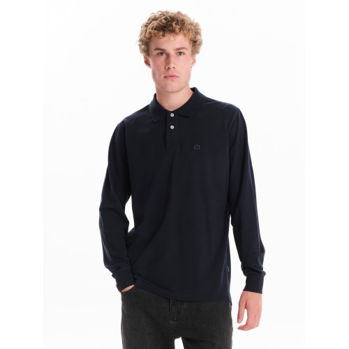 Μπλούζα Πόλο μακρύ μανίκι  Emerson 252.EM35.01A Navy Blue Μπλούζα Πόλο μακρύ μανίκι  Emerson 252.EM35.01A Navy Blue