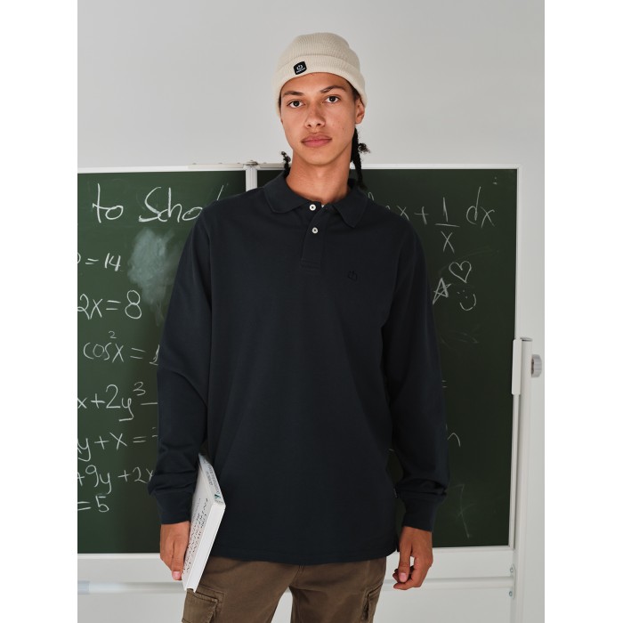 Μπλούζα Πόλο μακρύ μανίκι  Emerson 252.EM35.01A Navy Blue Polo