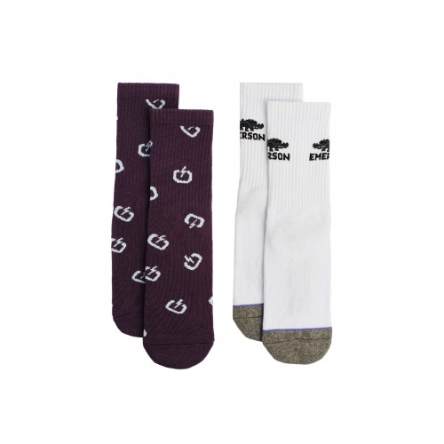 Κάλτσες Emerson 242.EU08.103 White-Deep Purple Κάλτσες Emerson 242.EU08.103 White-Deep Purple