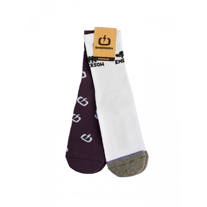 Κάλτσες Emerson 242.EU08.103 White-Deep Purple Αξεσουάρ