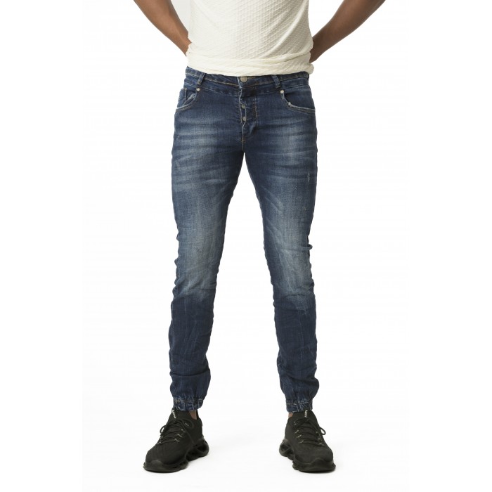 Παντελόνι Jean Cargo Λάστιχο Profil 830 Middle Blue Jeans