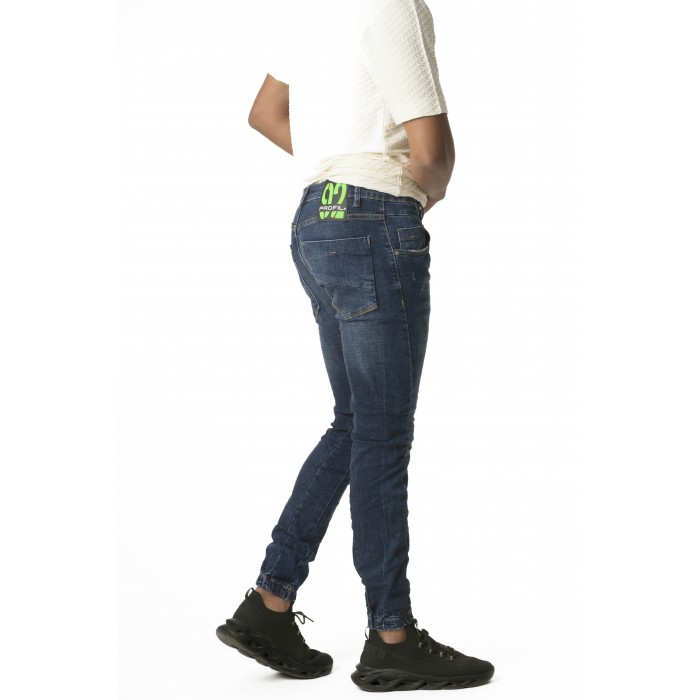 Παντελόνι Jean Cargo Λάστιχο Profil 830 Middle Blue Jeans