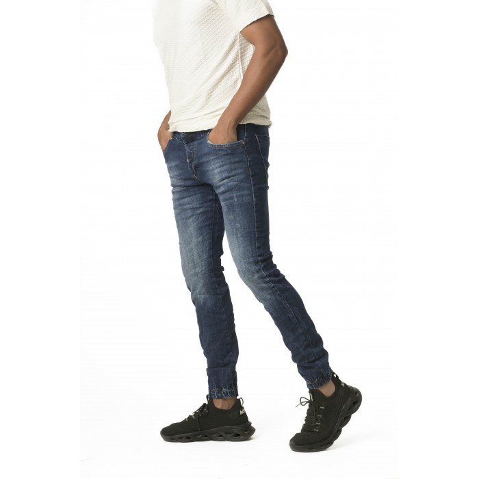 Παντελόνι Jean Cargo Λάστιχο Profil 830 Middle Blue Jeans