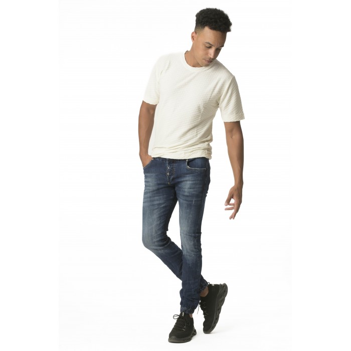 Παντελόνι Jean Cargo Λάστιχο Profil 830 Middle Blue Jeans