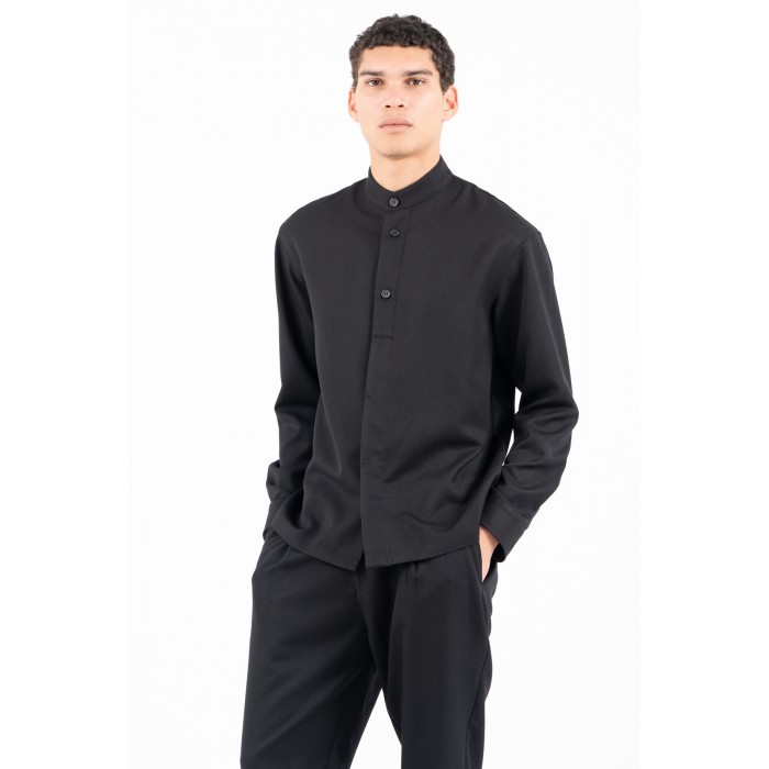 Πουκάμισο Overshirt Vittorio 300-2526-MORRONE BLACK Μακρυμάνικα Πουκάμισα
