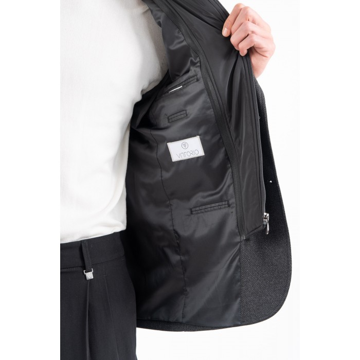 Σακάκι Vittorio 900-2526-VESTO Dark Grey Σακάκι-Κοστούμι 