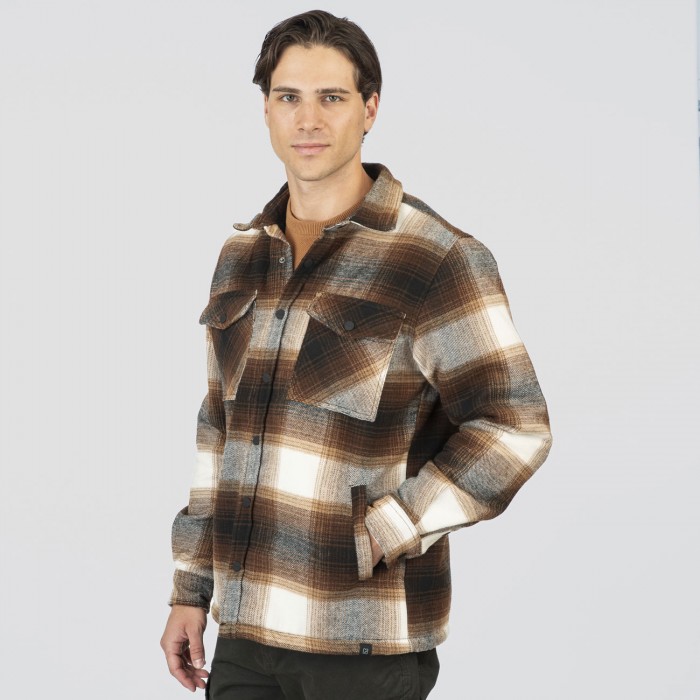 Μπουφάν Rebase 252-RGS-5113 Black-Camel Χειμερινά  Μπουφάν