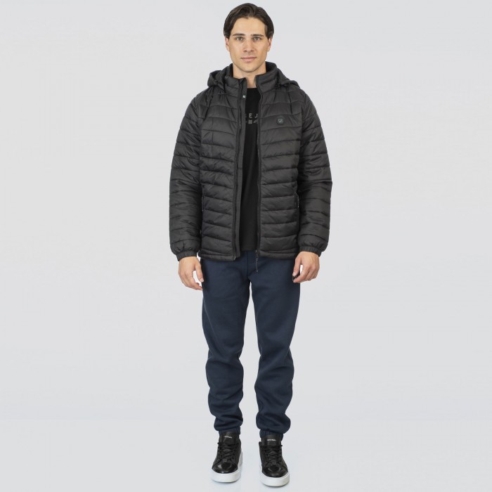 Μπουφάν Puffer Rebase 252-RJK-2040 Black Χειμερινά  Μπουφάν