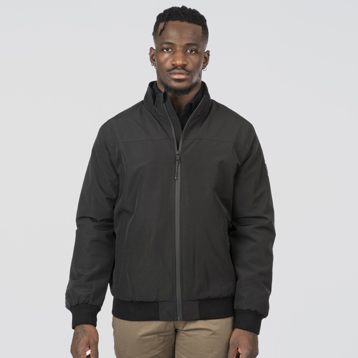 Μπουφάν Rebase 252-RJK-2044 Black Χειμερινά  Μπουφάν