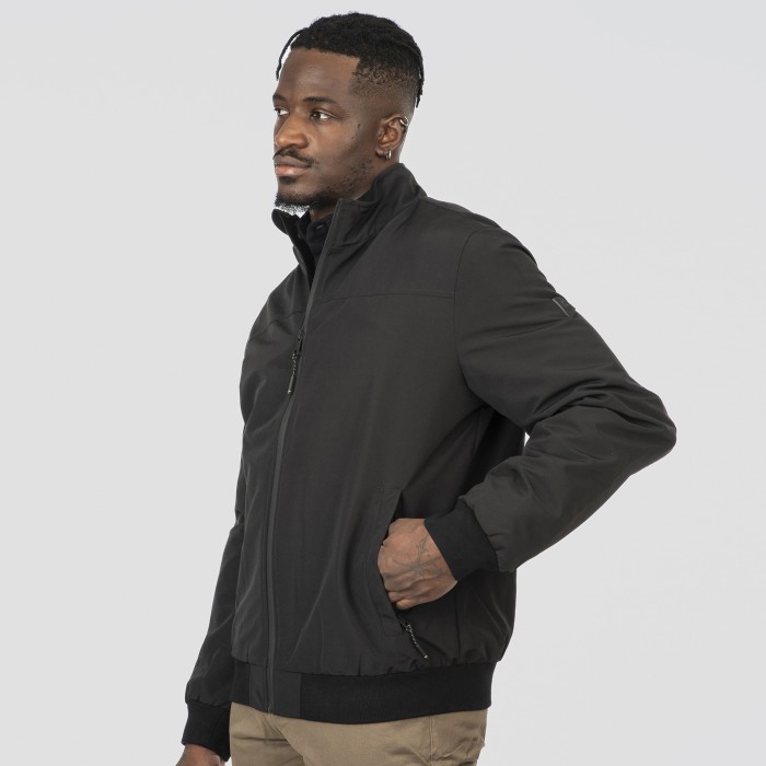 Μπουφάν Rebase 252-RJK-2044 Black Χειμερινά  Μπουφάν