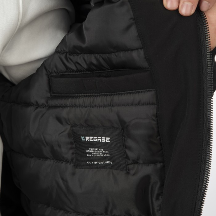 Μπουφάν Rebase 252-RJK-2049 Black Χειμερινά  Μπουφάν