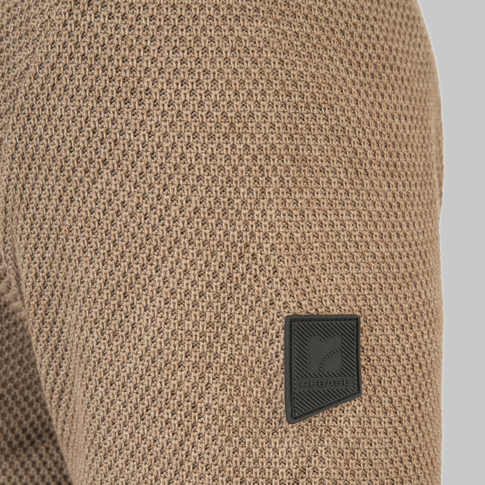 Ζακέτα Πλεκτή Rebase 252-RKNIT-8035 Beige Melange Ζακέτες