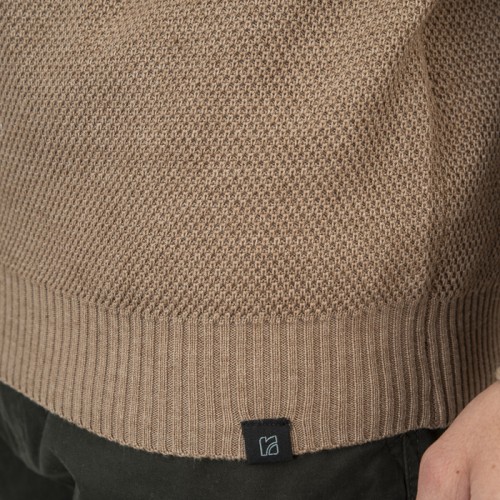 Ζακέτα Πλεκτή Rebase 252-RKNIT-8035 Beige Melange