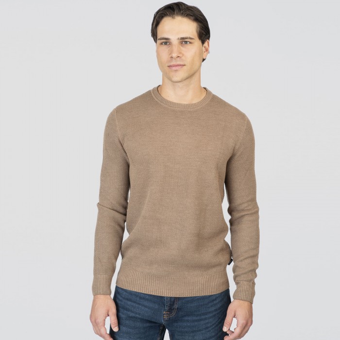 Πλεκτό Rebase 252RKNIT-8036 Beige Melange Πλεκτά