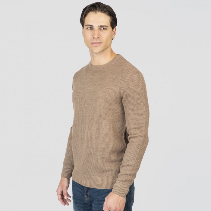 Πλεκτό Rebase 252RKNIT-8036 Beige Melange Πλεκτά