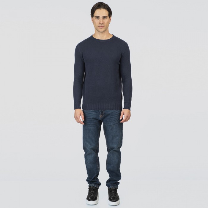 Πλεκτό Rebase 252RKNIT-8036 Blue Marine Πλεκτά