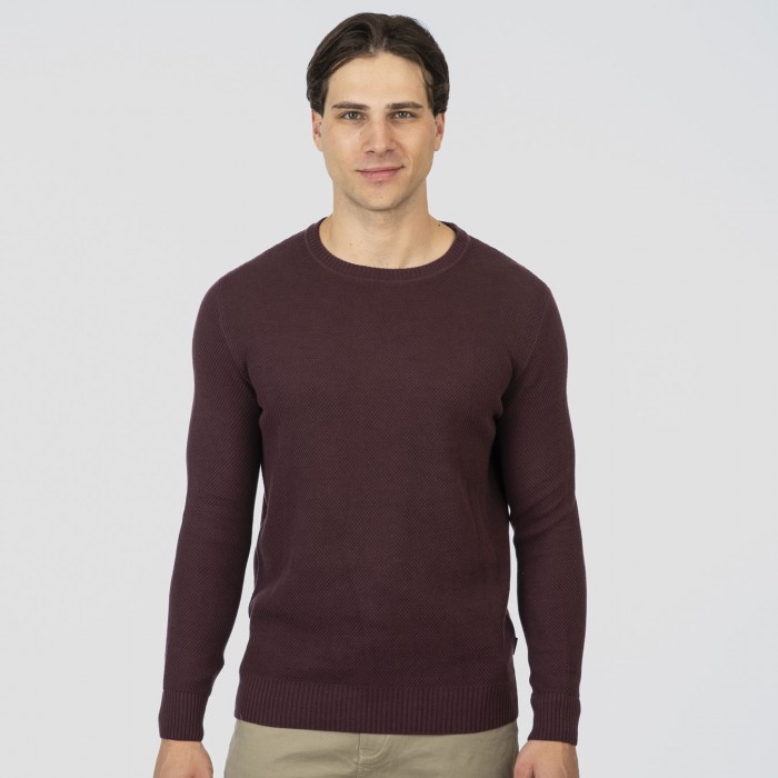 Πλεκτό Rebase 252RKNIT-8036 Aubergine Πλεκτά