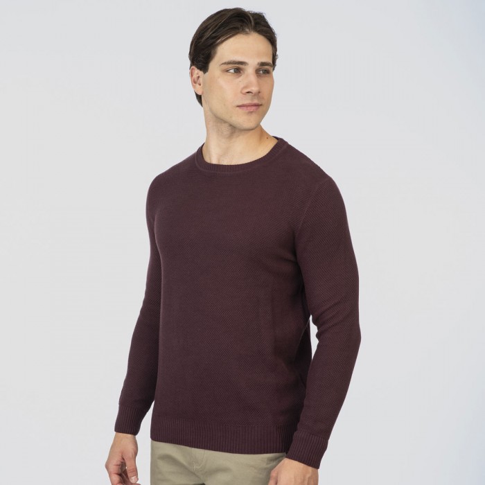 Πλεκτό Rebase 252RKNIT-8036 Aubergine Πλεκτά