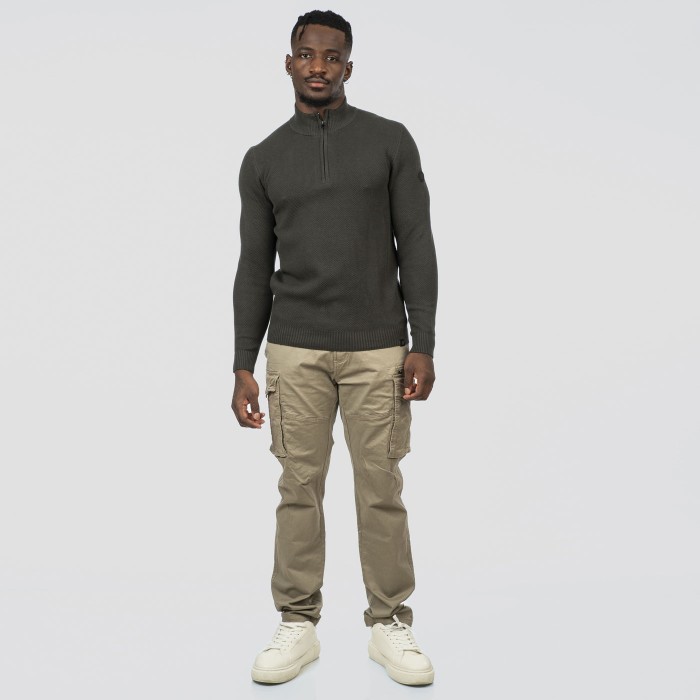 Πλεκτό Half Zip Rebase 252-RKNIT-8037 Dark Green Πλεκτά