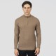 Πλεκτό Half Zip Rebase 252-RKNIT-8037 Beige Melange Πλεκτά