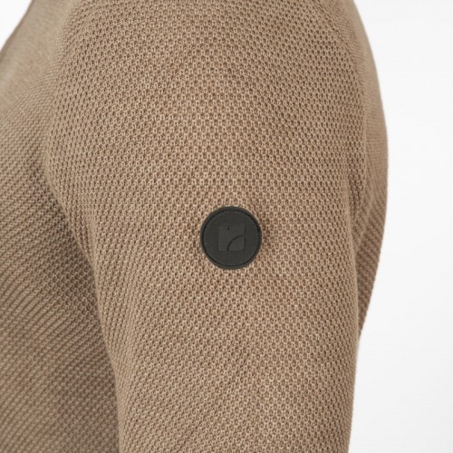 Πλεκτό Half Zip Rebase 252-RKNIT-8037 Beige Melange