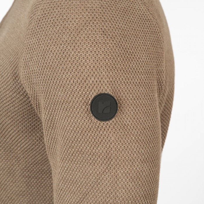 Πλεκτό Half Zip Rebase 252-RKNIT-8037 Beige Melange Πλεκτά