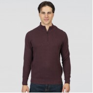 Πλεκτό Half Zip Rebase 252-RKNIT-8037 Aubergine