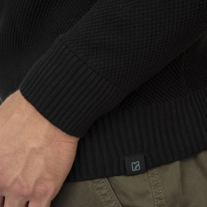 Πλεκτό Half Zip Rebase 252-RKNIT-8037 Black Πλεκτά