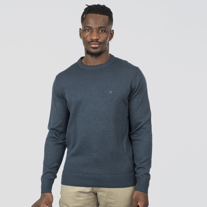 Πλεκτό Rebase 252RKNIT-8030 Teal Melange Πλεκτά