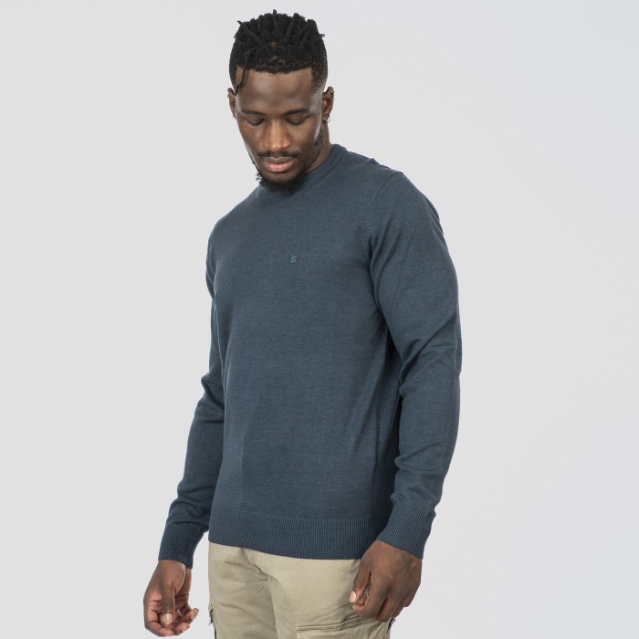 Πλεκτό Rebase 252RKNIT-8030 Teal Melange Πλεκτά