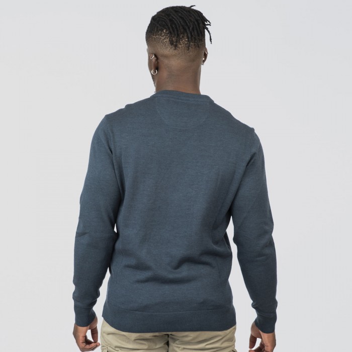 Πλεκτό Rebase 252RKNIT-8030 Teal Melange Πλεκτά