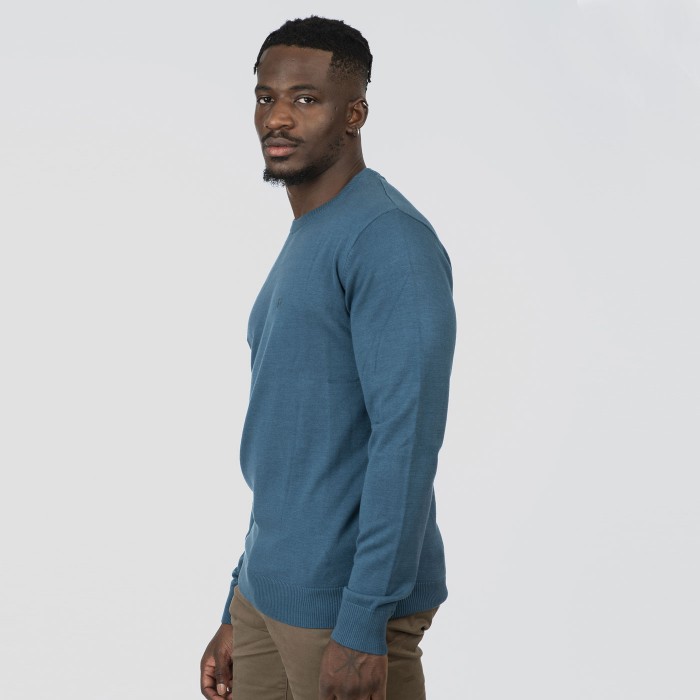 Πλεκτό Rebase 252RKNIT-8030 Petrol Melange Πλεκτά