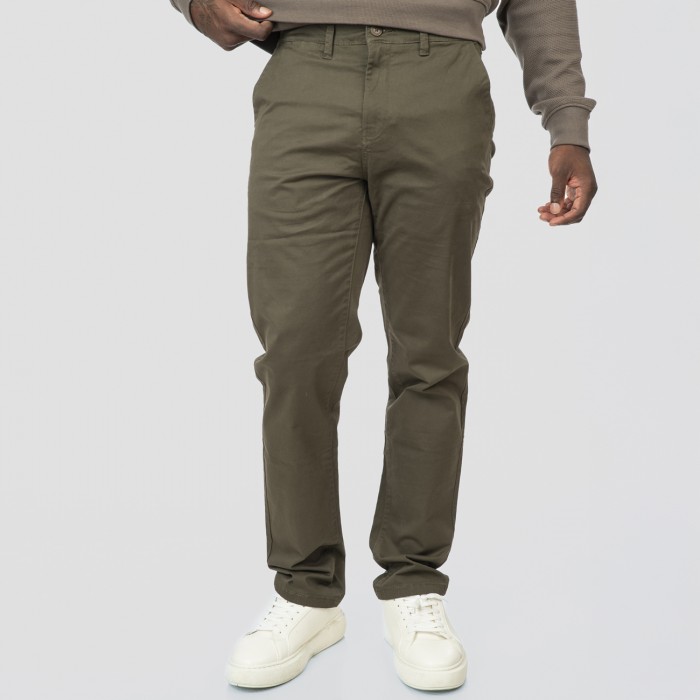 Παντελόνι Chinos Rebase 252-RCP-4048 Dark Khaki Παντελόνια