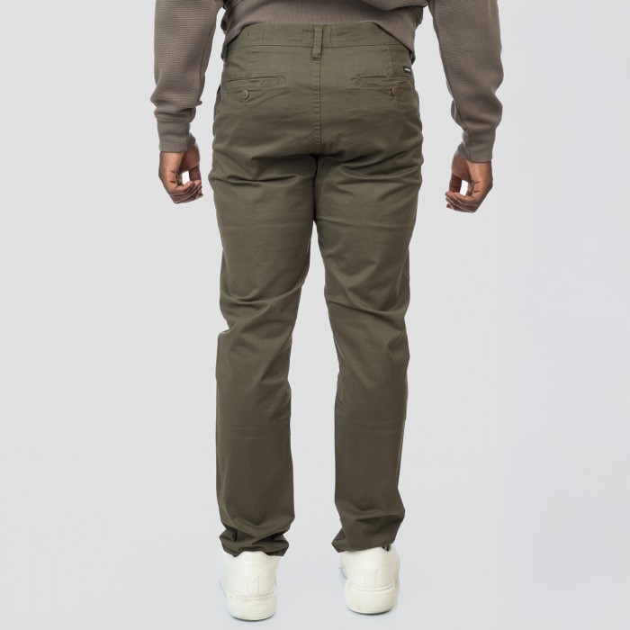 Παντελόνι Chinos Rebase 252-RCP-4048 Dark Khaki Παντελόνια