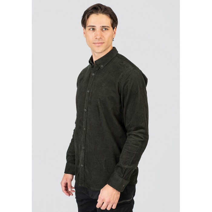 Πουκάμισο Κοτλέ Rebase 252-RGS-5098 Deep Forest Μακρυμάνικα Πουκάμισα