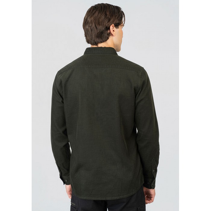 Πουκάμισο Κοτλέ Rebase 252-RGS-5098 Deep Forest Μακρυμάνικα Πουκάμισα