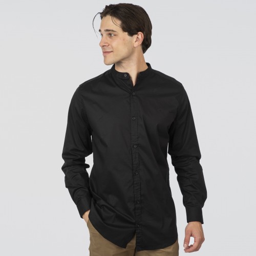 Πουκάμισο Mao Rebase 252-RFS-5136 Black Πουκάμισο Mao Rebase 252-RFS-5136 Black