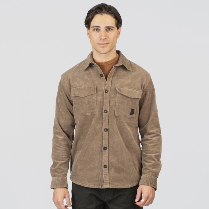 Πουκάμισο Κοτλέ Overshirt Rebase 252-RGS-5097 Beige Ζακέτες