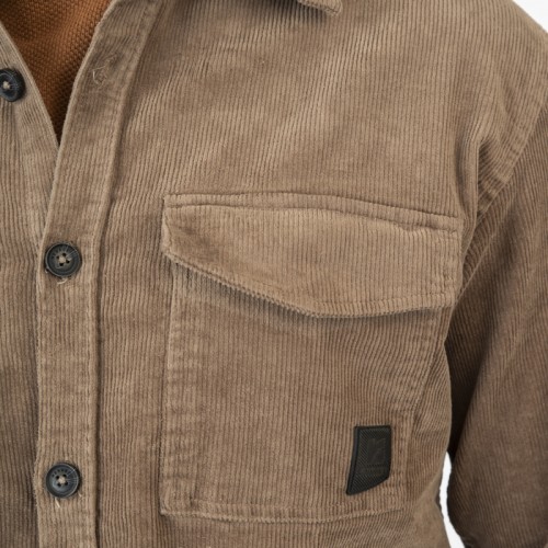Πουκάμισο Κοτλέ Overshirt Rebase 252-RGS-5097 Beige