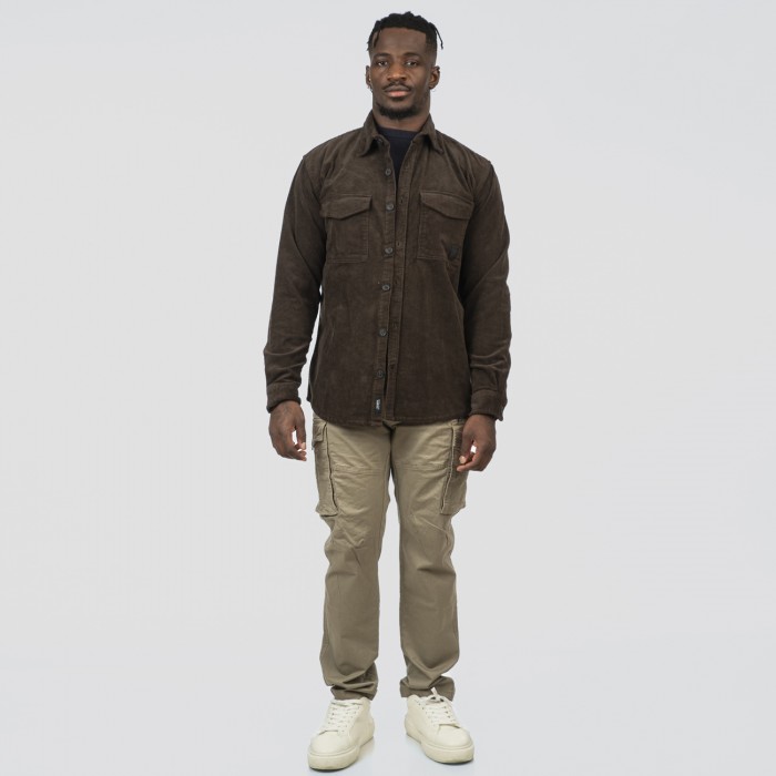 Πουκάμισο Κοτλέ Overshirt Rebase 252-RGS-5097 Grey Ζακέτες