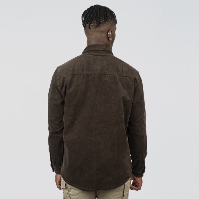 Πουκάμισο Κοτλέ Overshirt Rebase 252-RGS-5097 Grey Ζακέτες