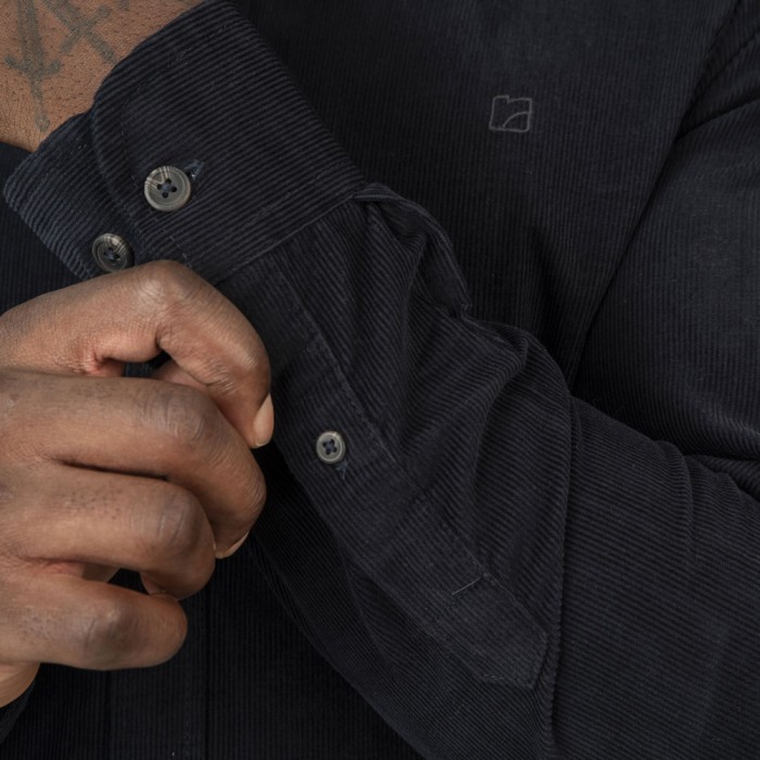 Πουκάμισο Κοτλέ Rebase 252-RGS-5098 Navy Blue Μακρυμάνικα Πουκάμισα